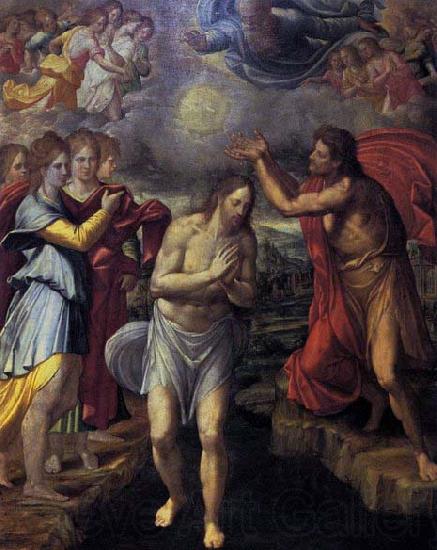 Juan Fernandez de Navarrete Baptism of Christ c Norge oil painting art